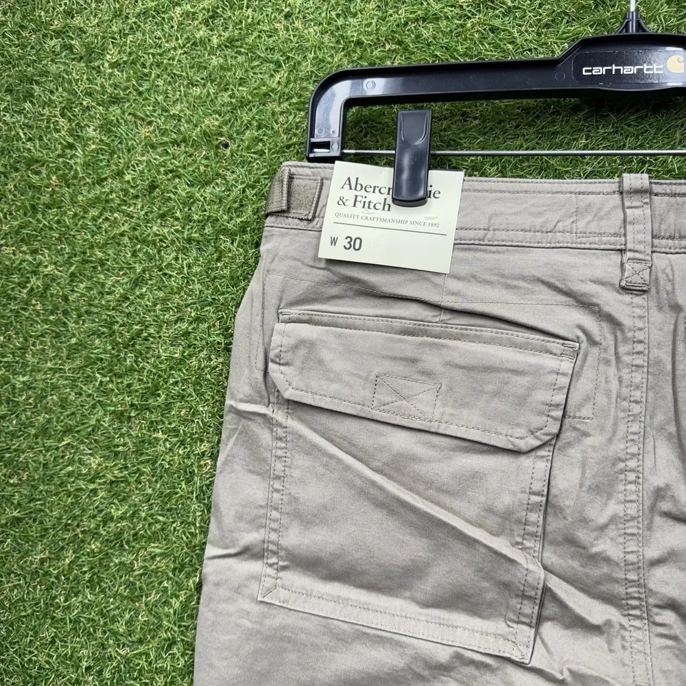 Abercrombie & Fitch Cargo Shorts Mens 30  Paratrooper Military Vtg Y2K Khaki